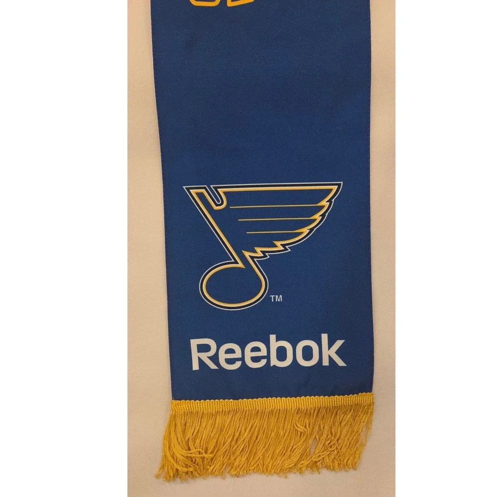 Reebok St. Louis Blues Scarf 2 Set OS Blue New NHL Face Off Collection Fringe